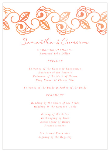Painted Love Wedding Programs