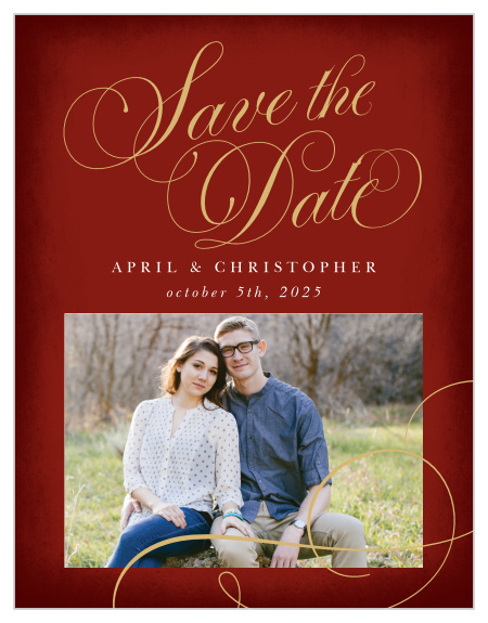 The eye-catching design of our Eternal Love Save the Date Cards is the perfect representation of you and your special one.