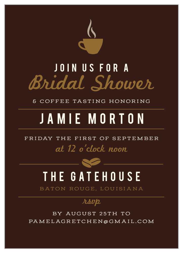 Love is Brewing Bridal Shower Invitations
