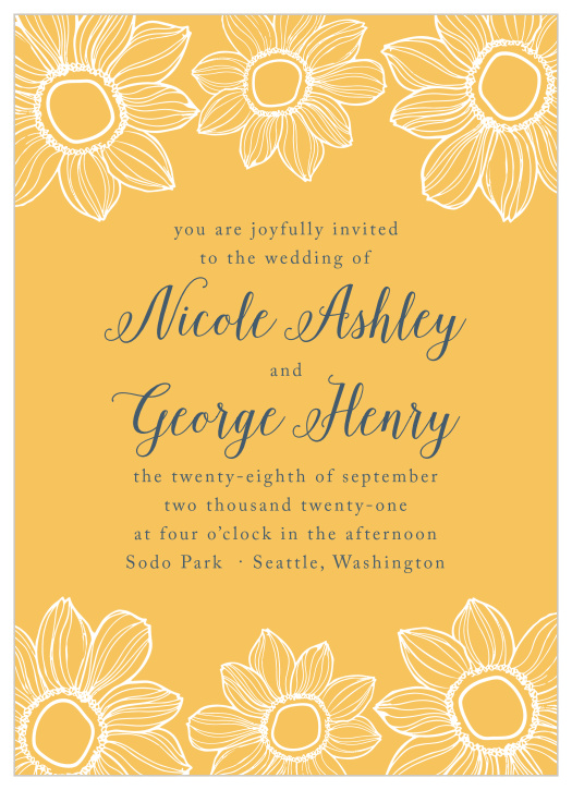 Sunflower Nuptials Wedding Invitations