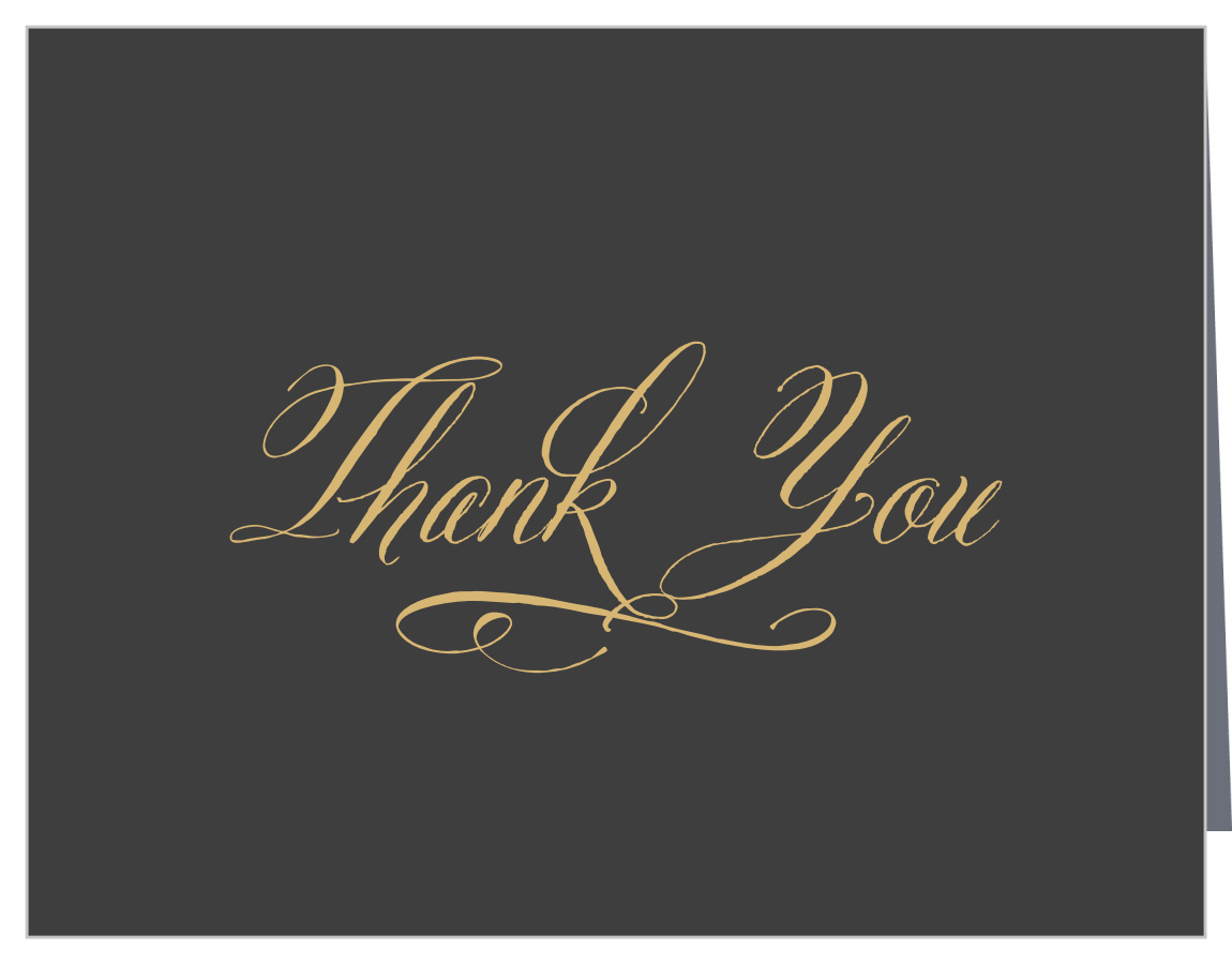 Gothic Script Wedding Thank You Cards