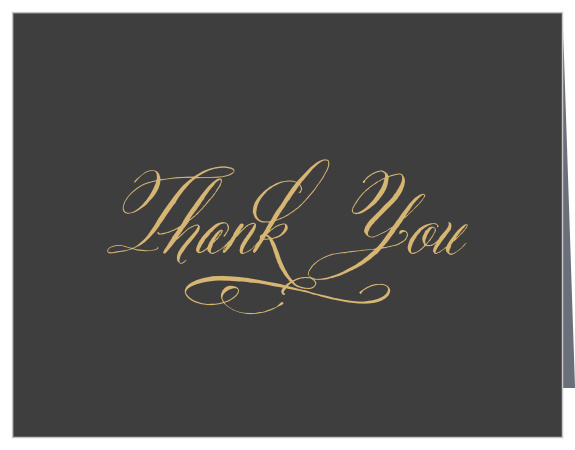 Gothic Script Wedding Thank You Cards