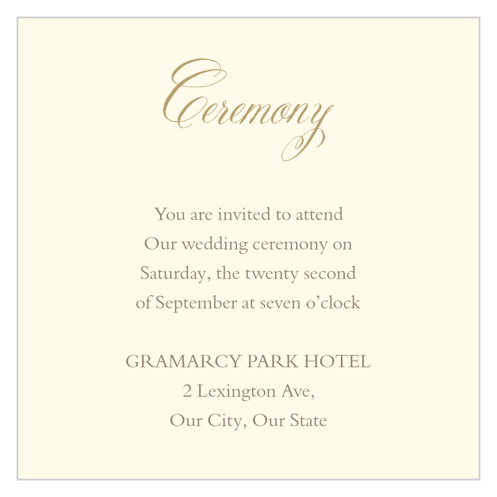 Vines & Leaves Ceremony Cards