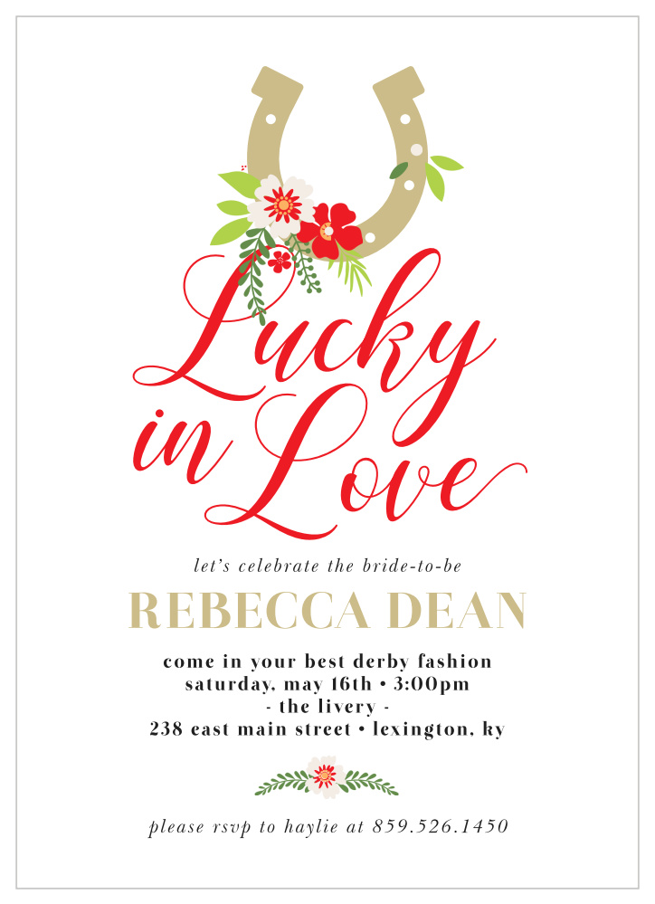 Kentucky Derby Bridal Shower Invitations