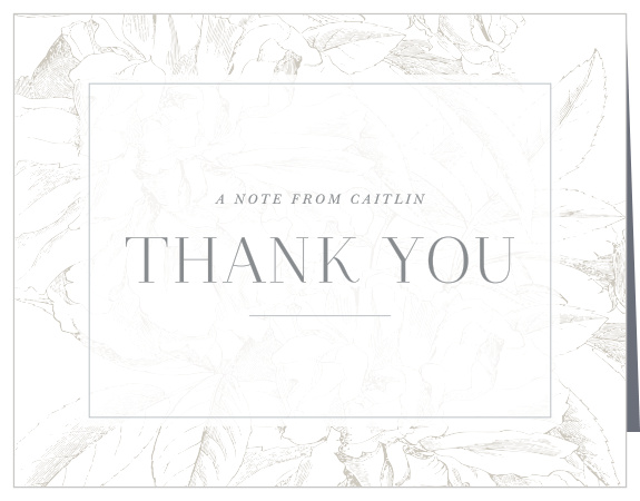 Pretty Peonies Bridal Shower Thank You Cards