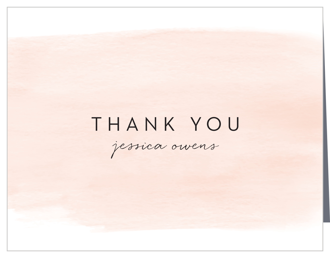 Modern Watercolor Bridal Shower Thank You Cards
