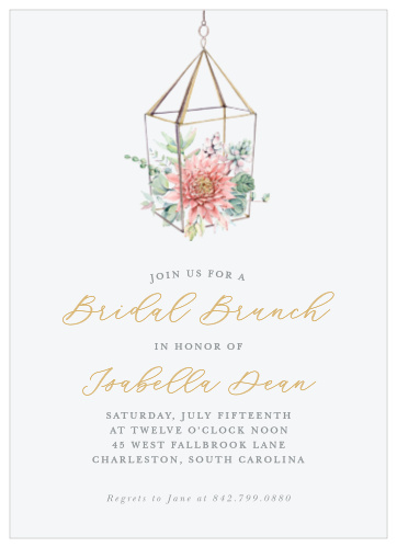 Our Succulent Brunch Bridal Shower Invitations are delicate and beautifully-designed.  