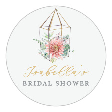 Our Succulent Brunch Bridal Shower Stickers add an elegant touch of personalization to your envelopes or stationary.