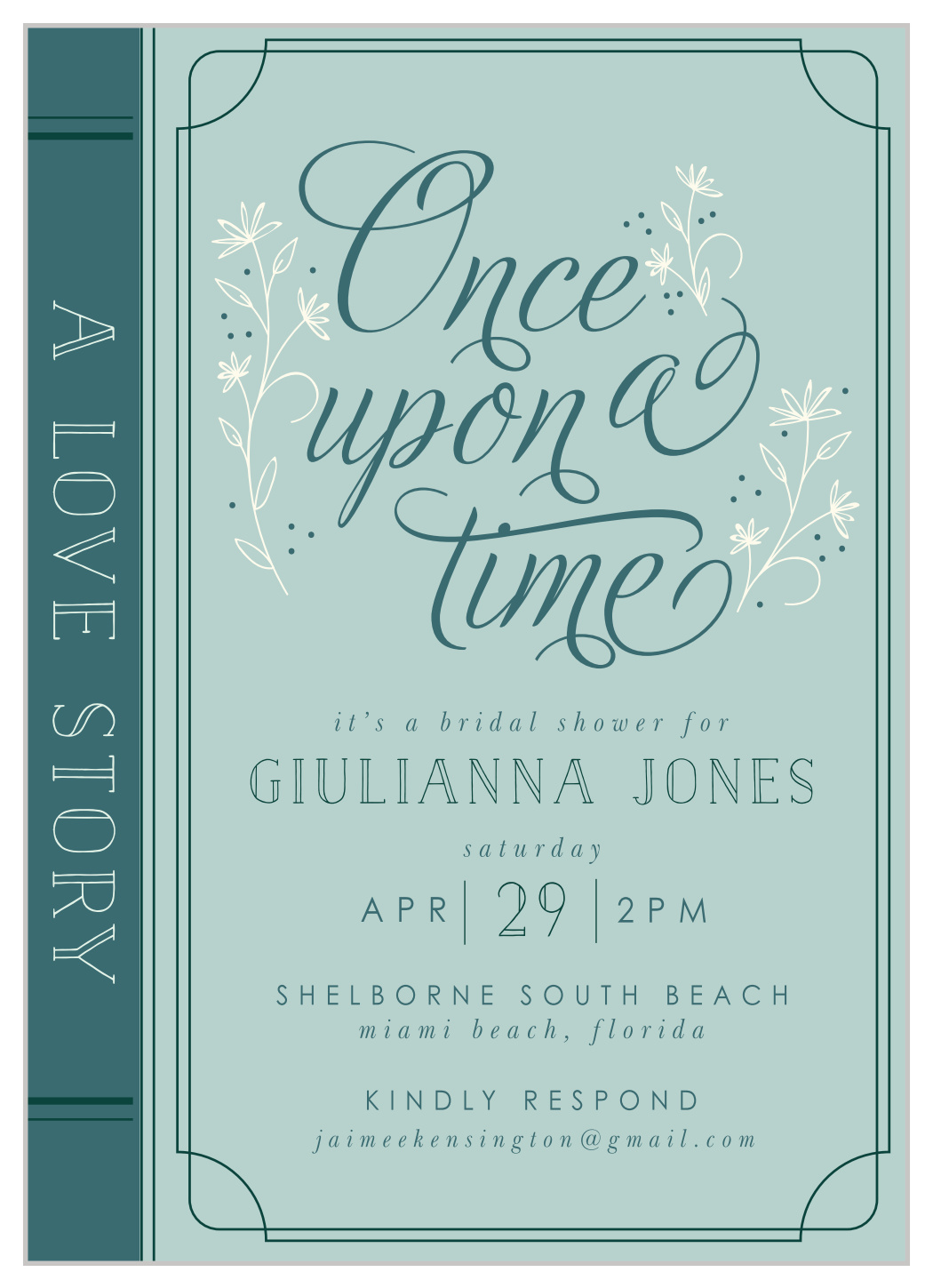 Fairytale Romance Bridal Shower Invitations
