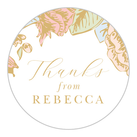 Peony Garden Bridal Shower Stickers