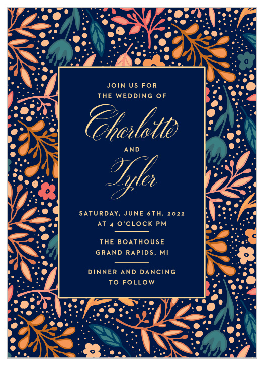 Unique Botanicals Wedding Invitations