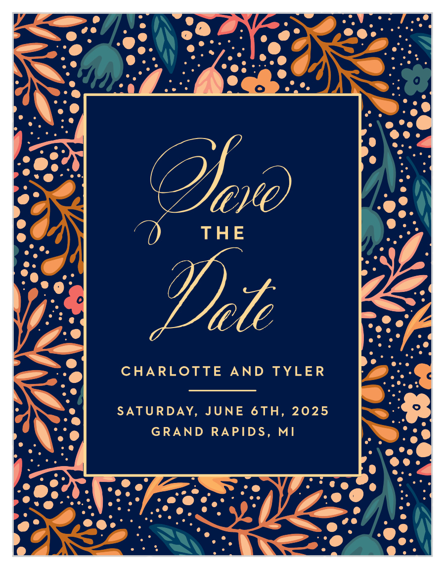 Unique Botanicals Save the Date Magnets