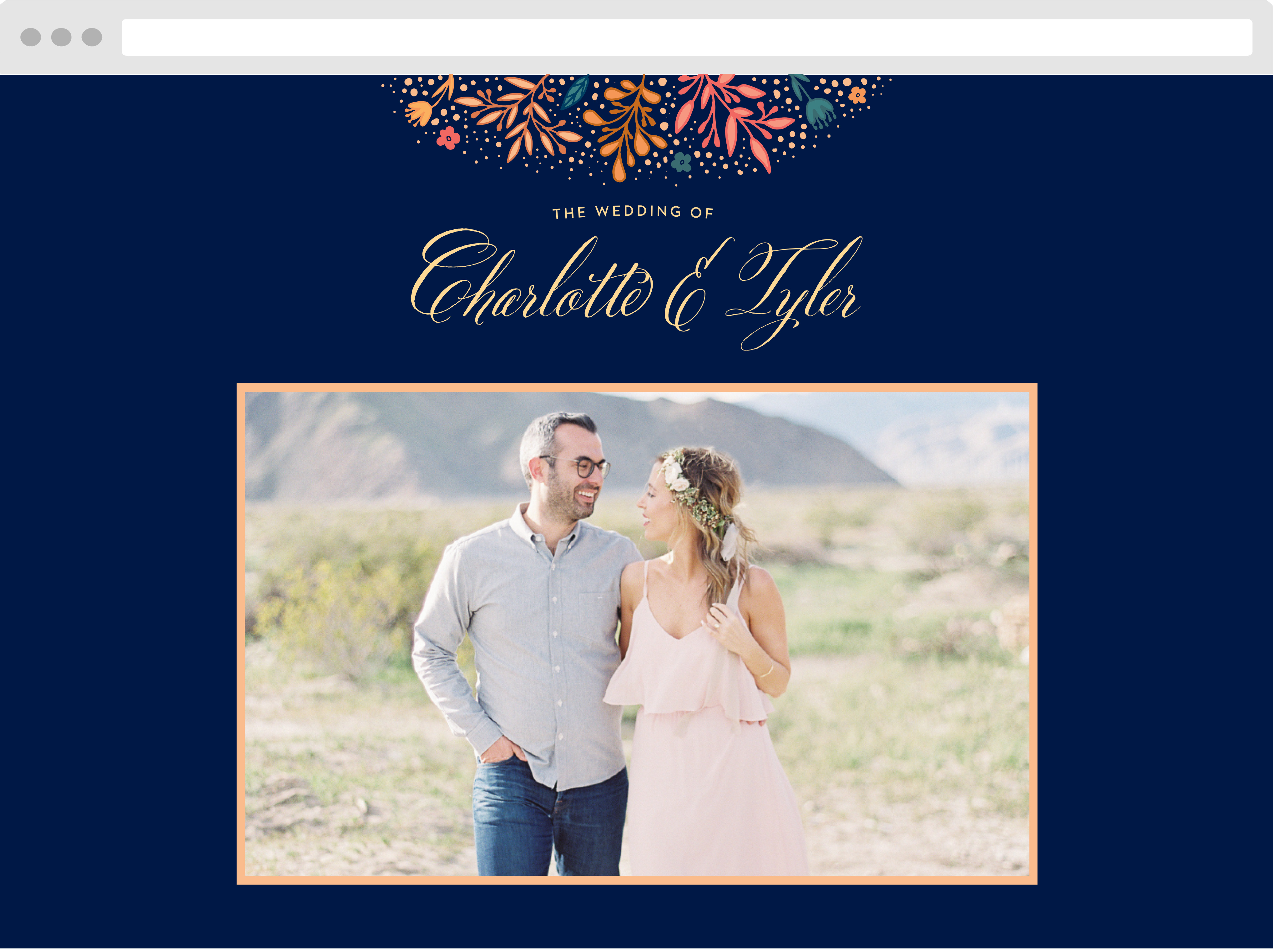 Unique Botanicals Wedding Website