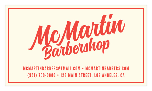 Customize a business card you can be proud of with our Barbershop Business Stationeries.