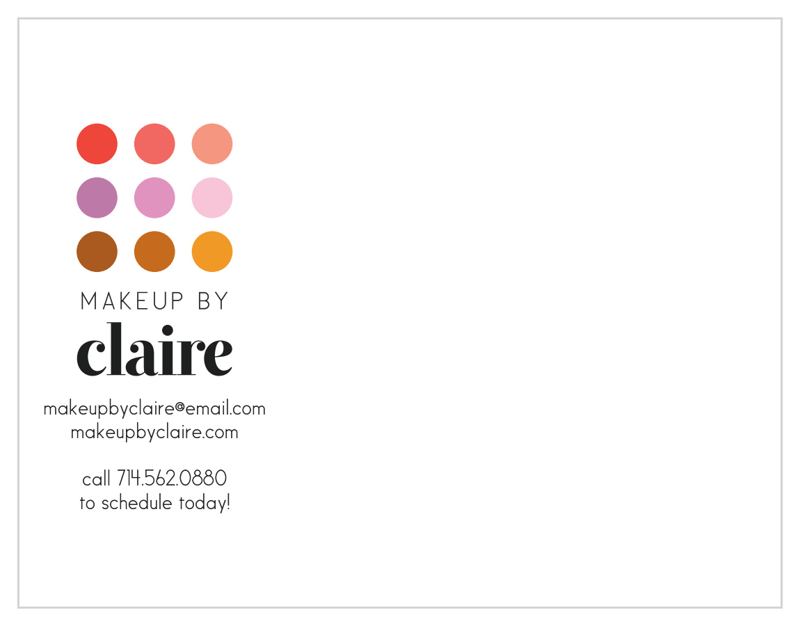 Eyeshadow Palette Business Stationery