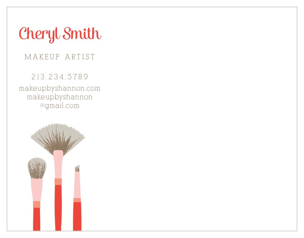 Cosmetic Brushes Business Stationery