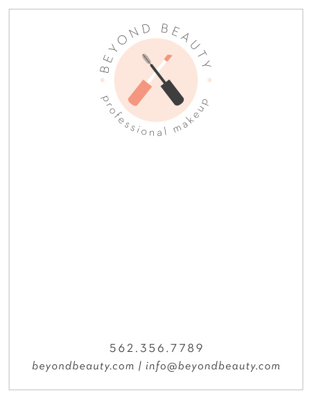 The perfect addition to your unique handwritten note is our Makeup Wands Business Stationeries.