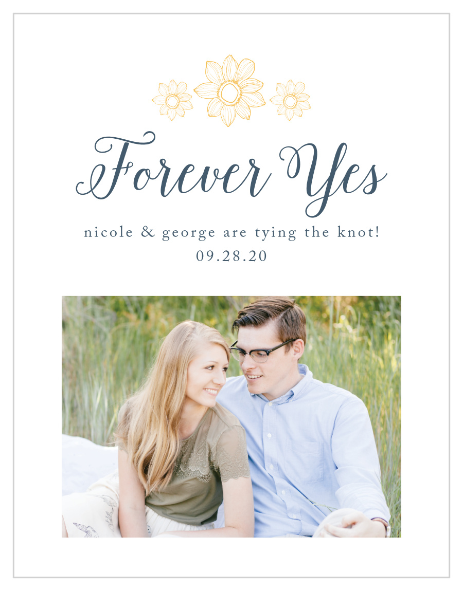 Sunflower Nuptials Save the Date Magnets