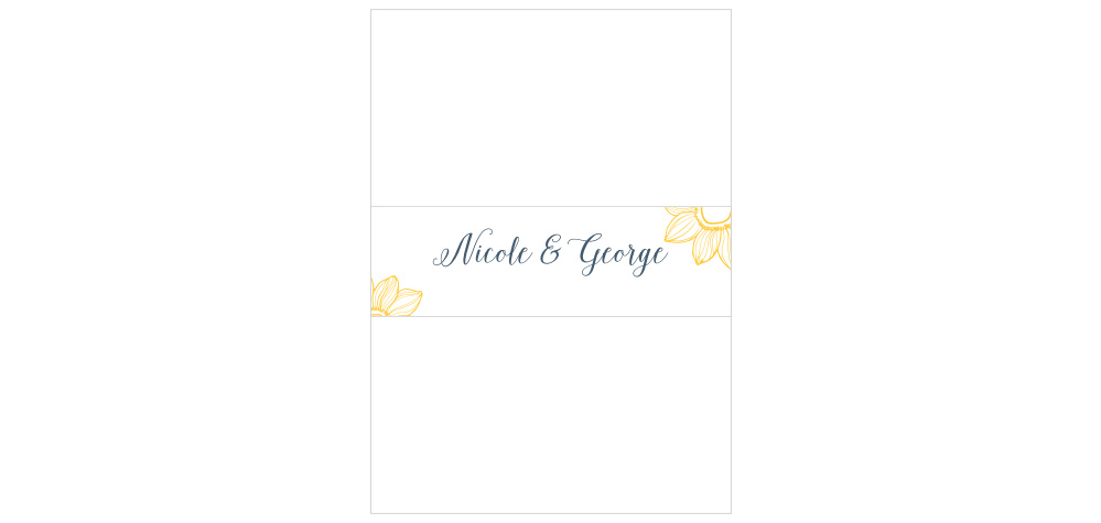 Sunflower Nuptials Wedding Belly Bands