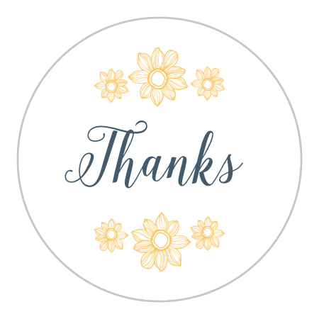 Sunflower Nuptials Wedding Stickers