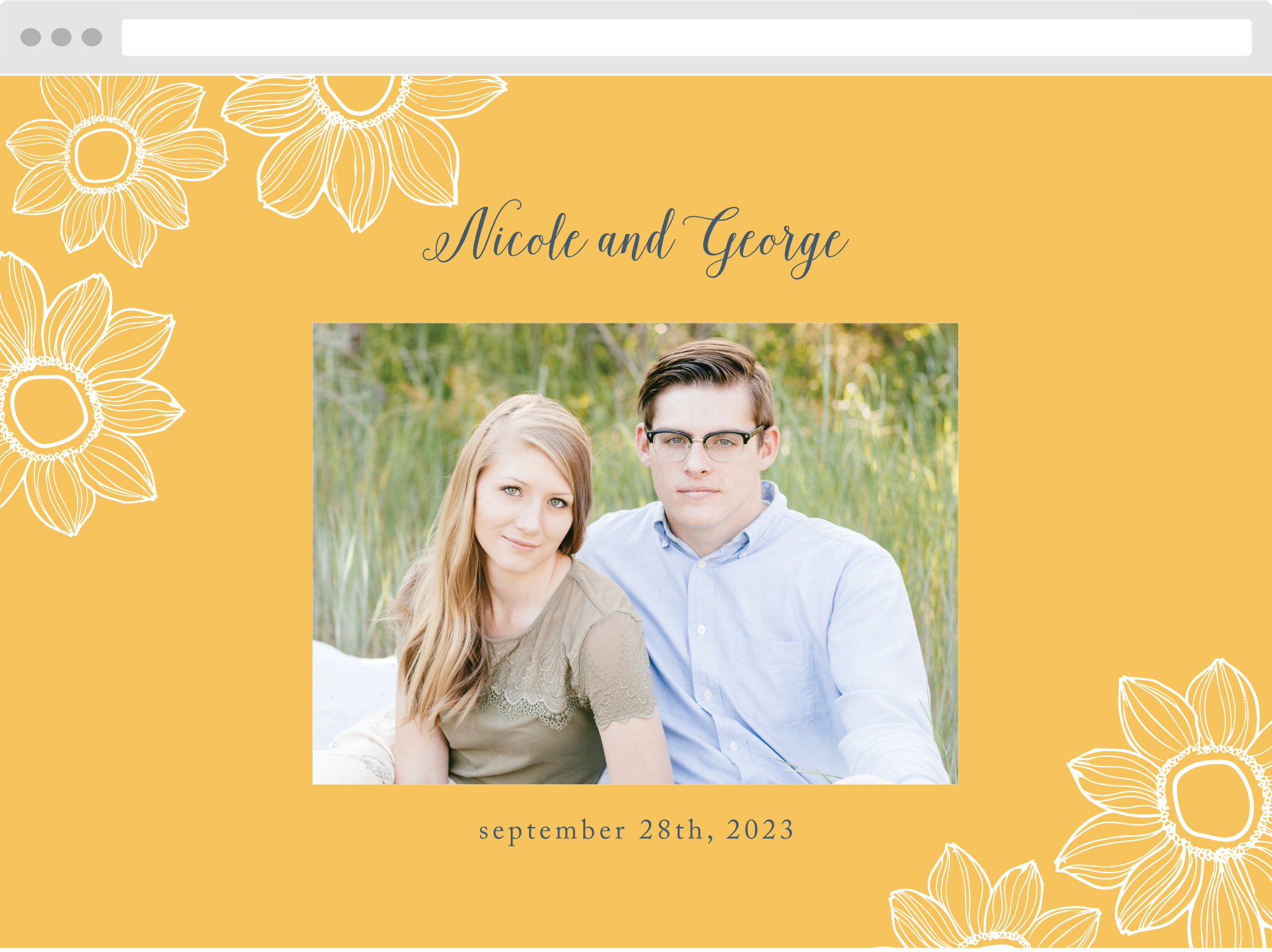 Sunflower Nuptials Wedding Website