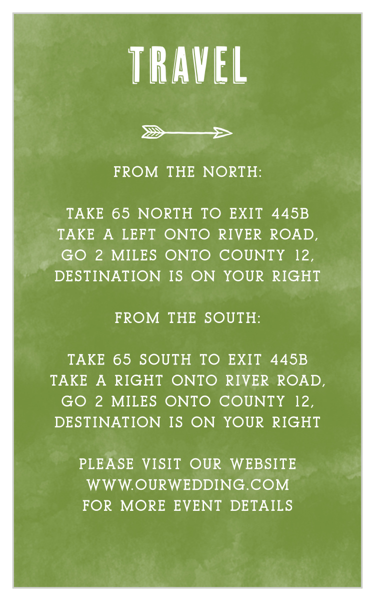 Woodsy Mountain Direction Cards