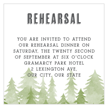 Woodsy Mountain Rehearsal Cards