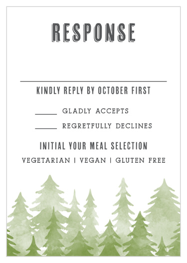 Woodsy Mountain Response Cards