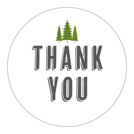 Woodsy Mountain Wedding Stickers