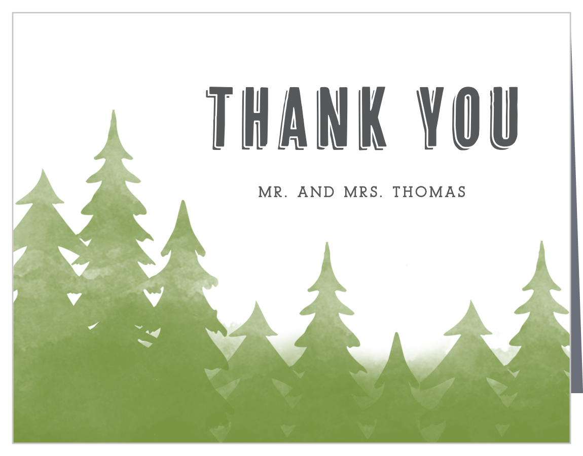 Woodsy Mountain Wedding Thank You Cards