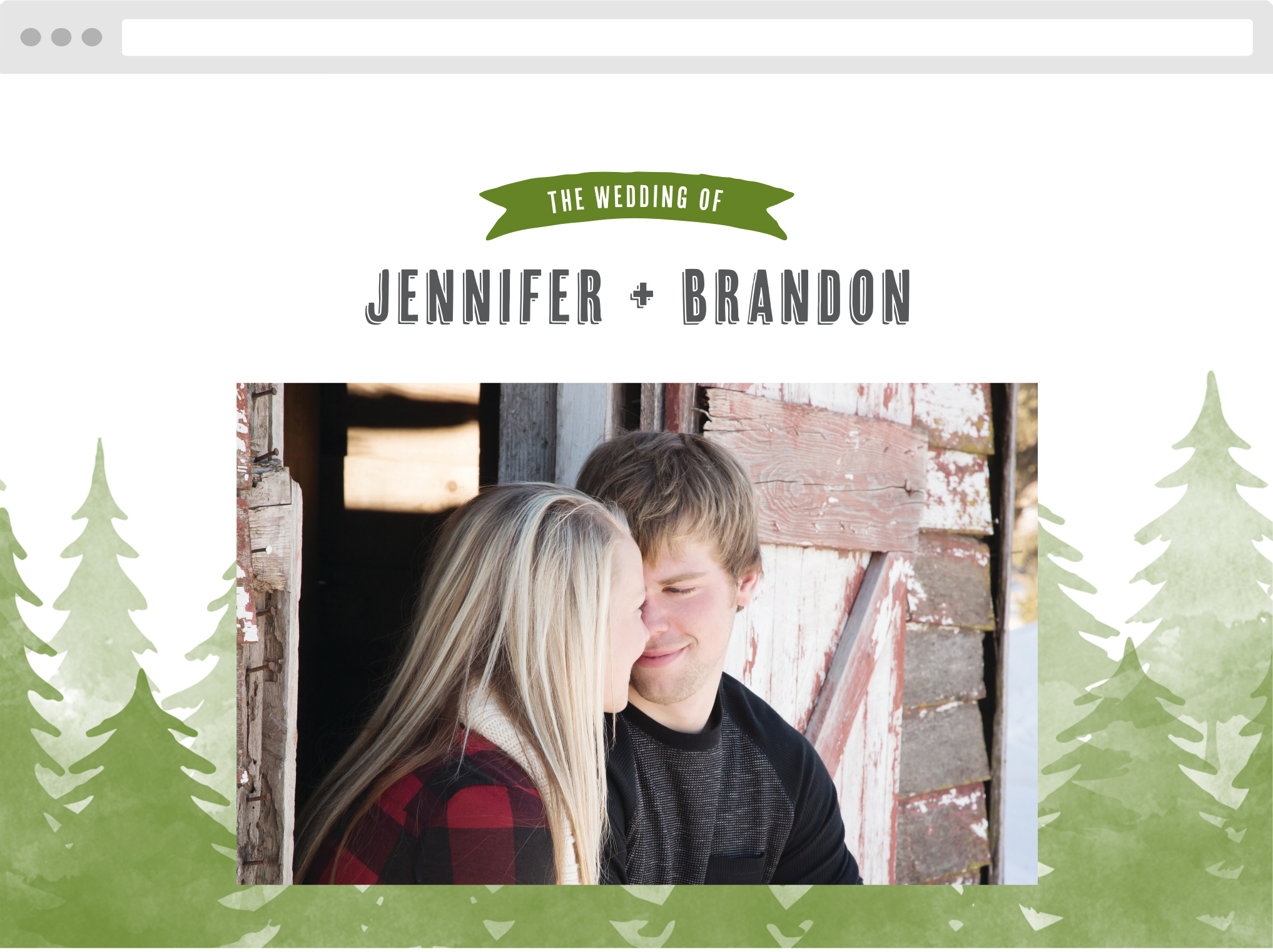 Woodsy Mountain Wedding Website