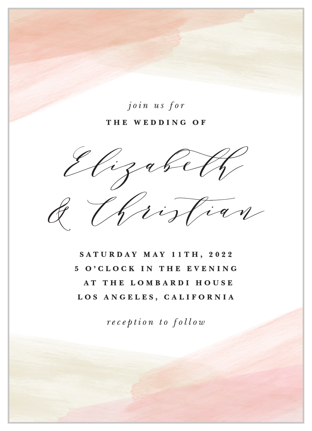 Paint Overlay Wedding Invitations