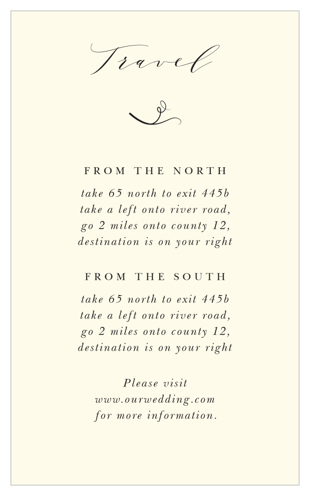 Tuscany Vineyard Direction Cards