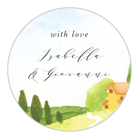 Tuscany Vineyard Wedding Stickers
