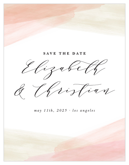 Give everyone you love a preview into the details of your upcoming wedding with our Paint Overlay Save-the-Date Magnets! 
