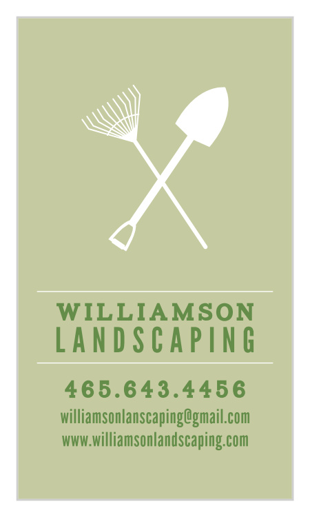 Rake & Shovel Business Cards