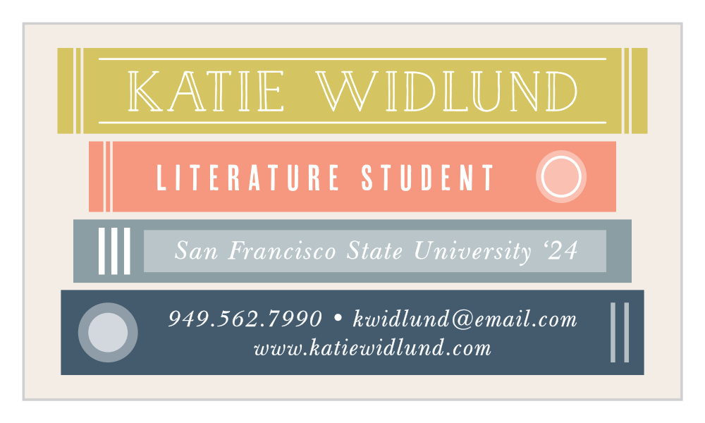 Library Books Business Cards
