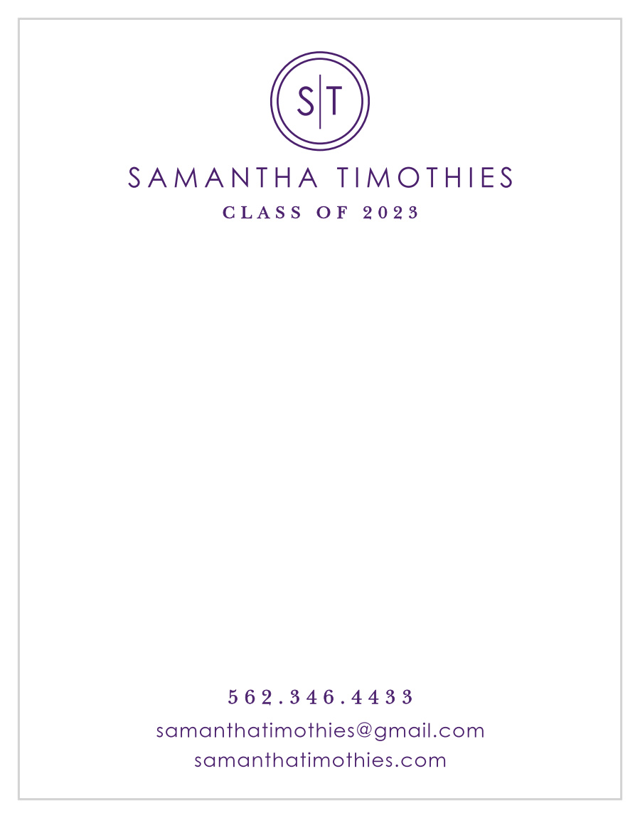 Classic Student Business Stationery