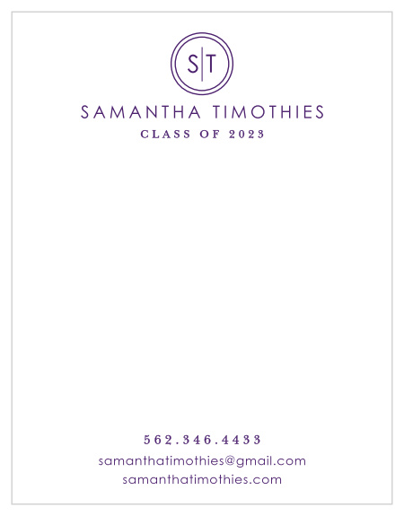 Our Classic Student Business Stationery allows you to write letters or notes all while you promote yourself.