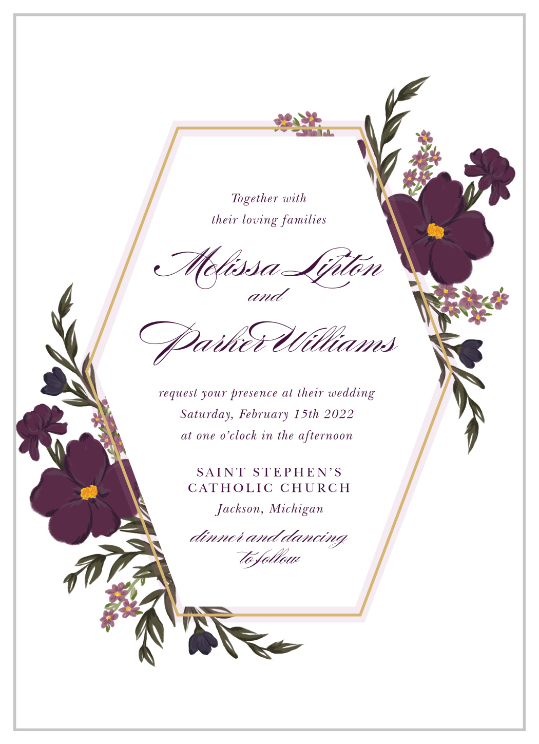 Blooming Frame Wedding Invitations