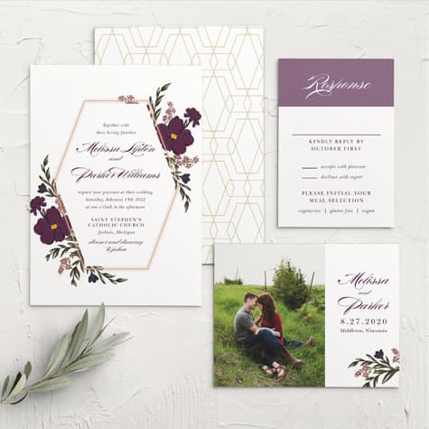 Blooming Frame Wedding Invitations