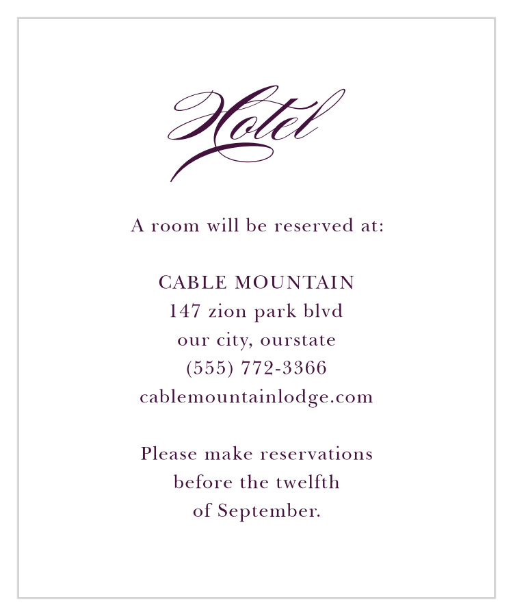 Blooming Frame Accommodation Cards