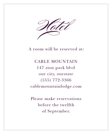 Blooming Frame Accommodation Cards