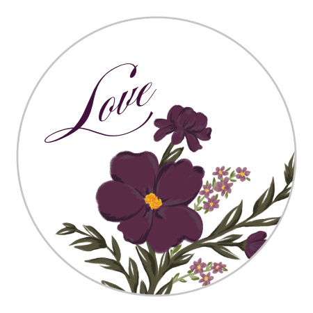 Blooming Frame Wedding Stickers