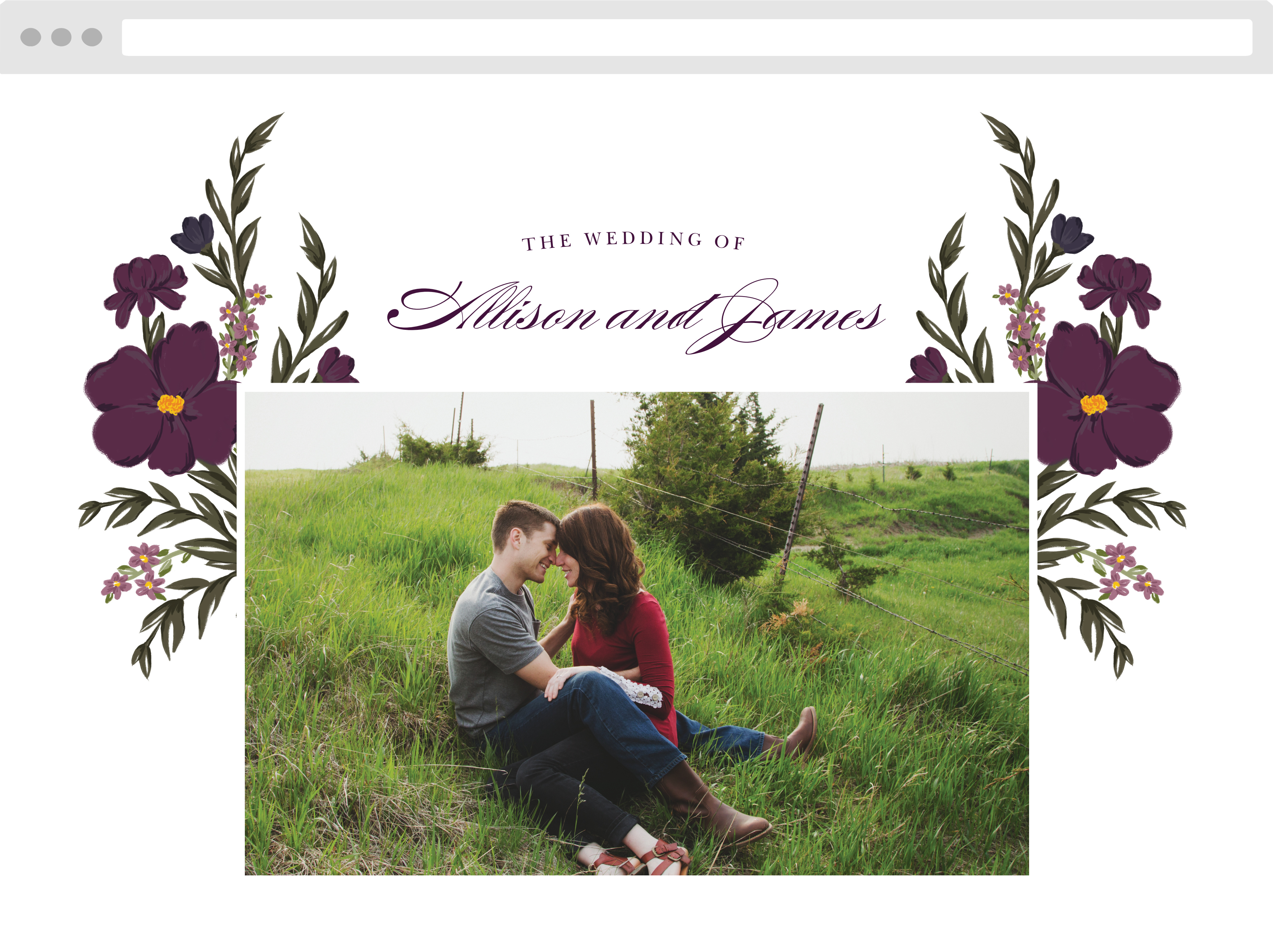 Blooming Frame Wedding Website