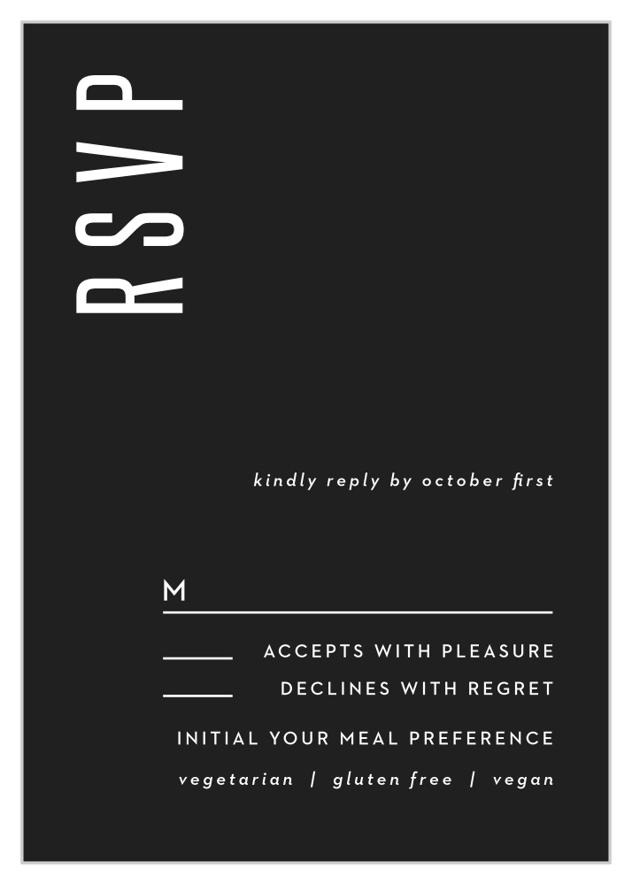 Minimal Print Response Cards