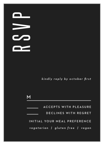 Minimal Print Response Cards