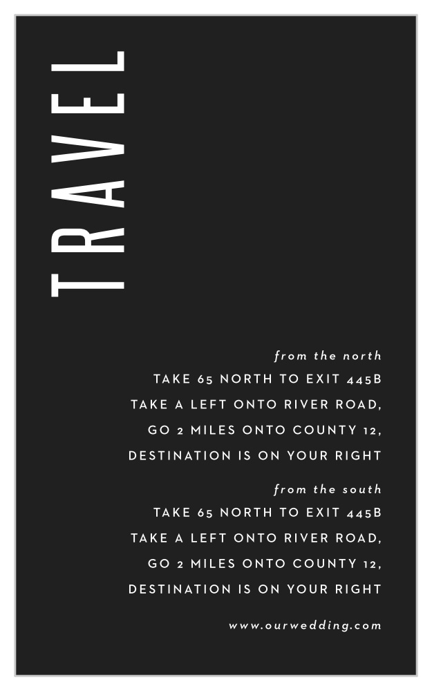 Minimal Print Direction Cards