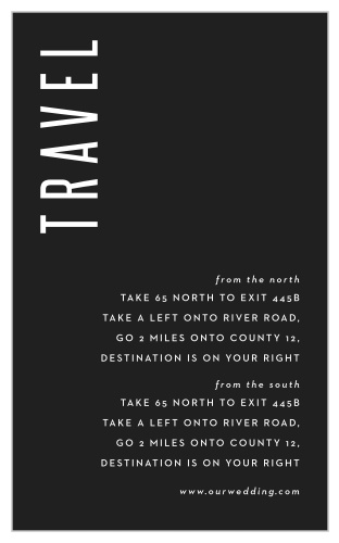 Minimal Print Direction Cards