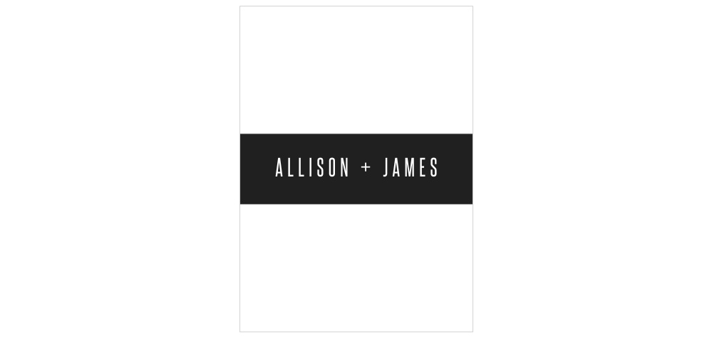 Minimal Print Wedding Belly Bands